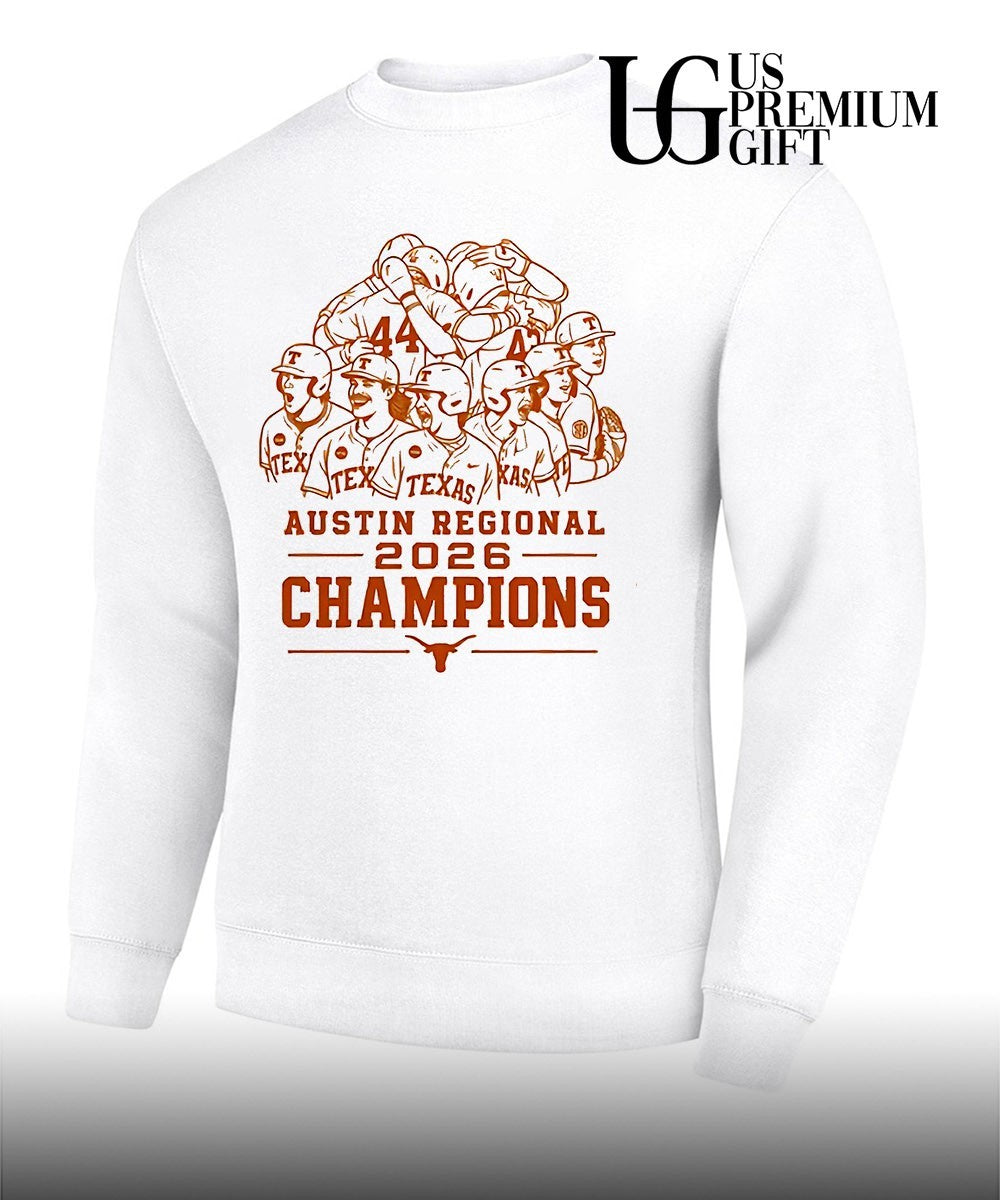 Texas Longhorns NCAA Baseball Austin Regional 2026 Champions shirt