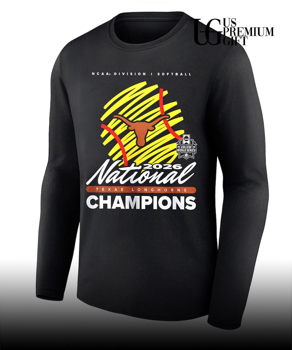 Texas Longhorns NCAA Division I Softball 2026 National Champions College World Series shirt