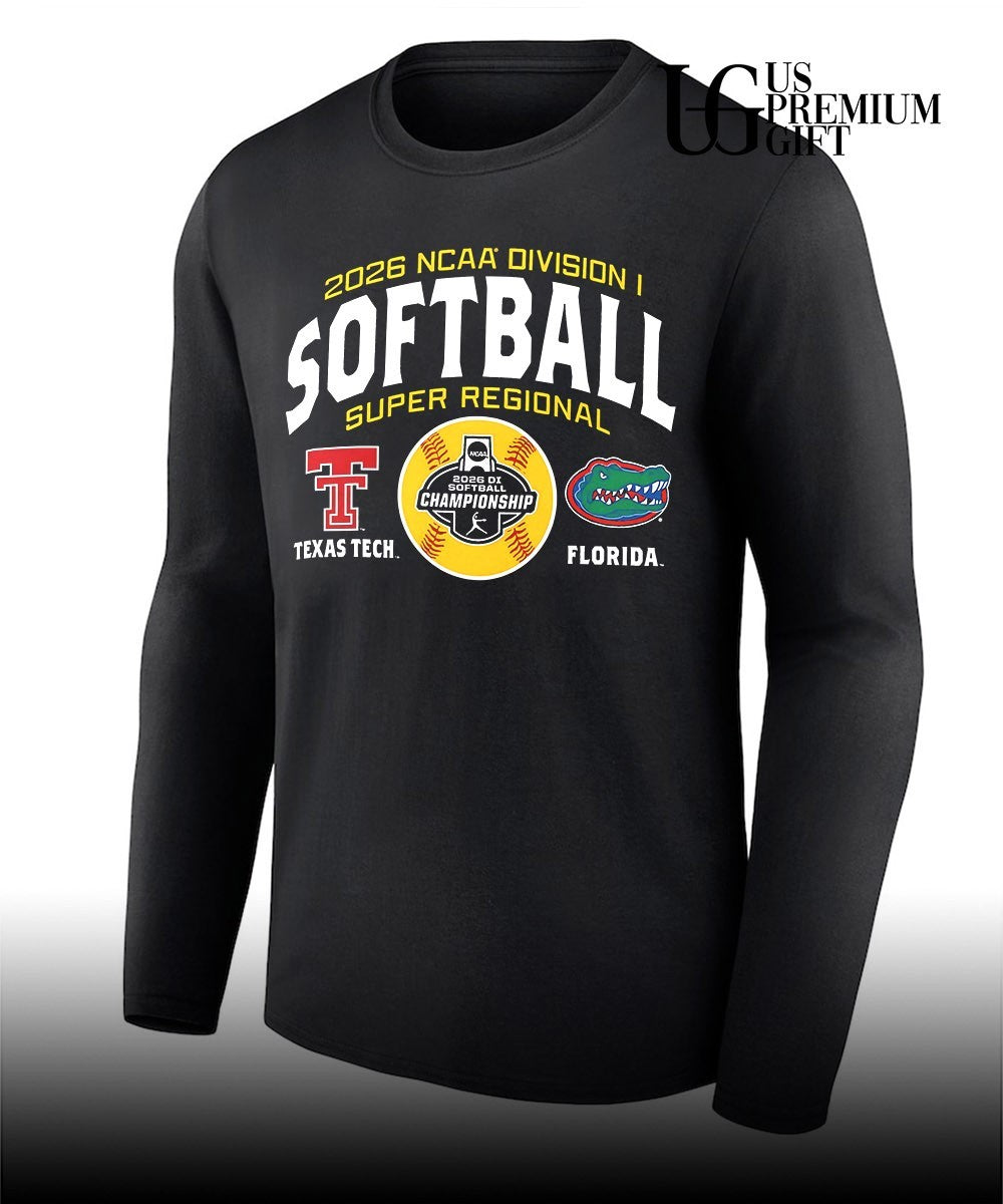 Texas Tech Red Raiders and Florida Gators 2026 NCAA Division I Softball Super Regionals shirt