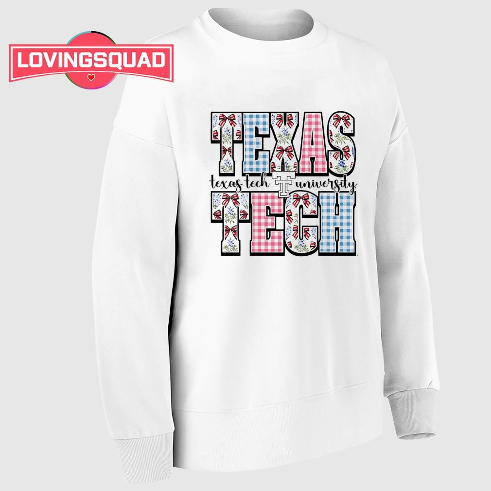 Texas Tech Red Raiders football University Coquette Bow style shirt
