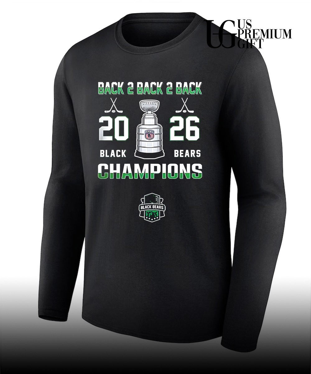 Back to back to back Binghamton Black Bears Federal Prospects Hockey League Champions 2026 shirt