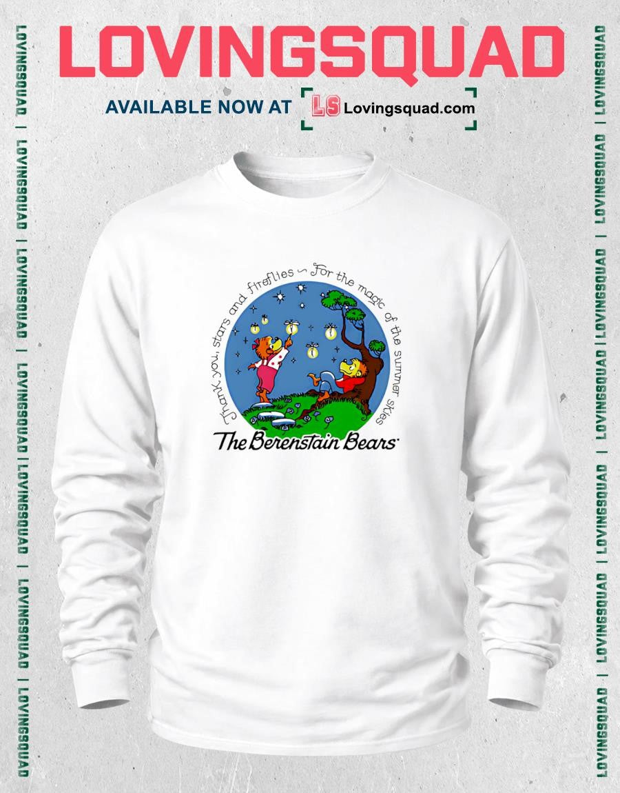 The Berenstain Bears stars and fireflies for the magic of the summer skies shirt