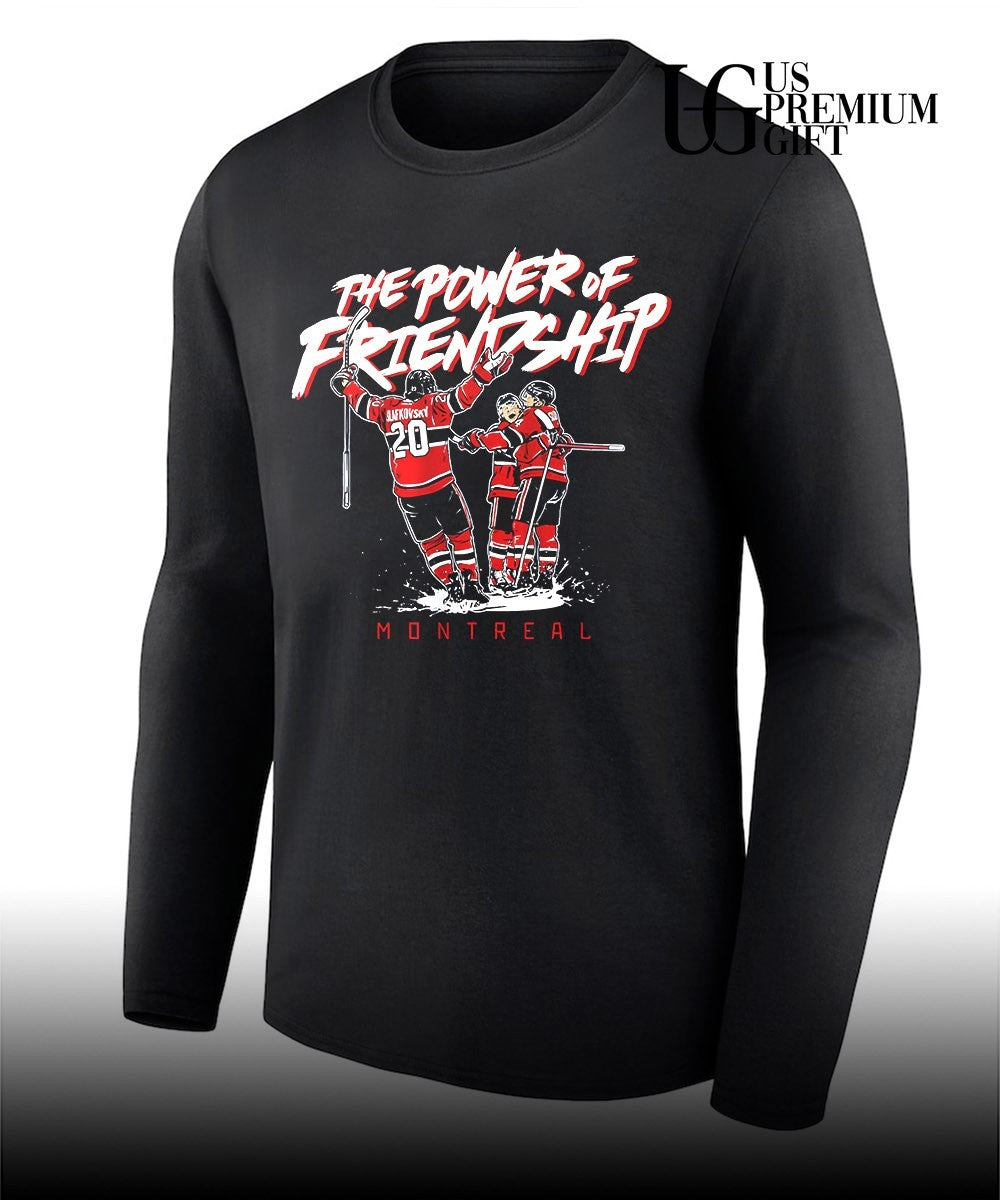 The Power of Friendship Cole Caufield Nick Suzuki and Juraj Slafkovsky Montreal Canadiens hockey shirt