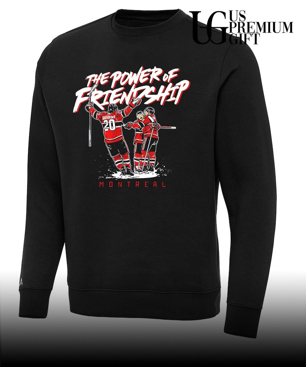 The Power of Friendship Cole Caufield Nick Suzuki and Juraj Slafkovsky Montreal Canadiens hockey shirt