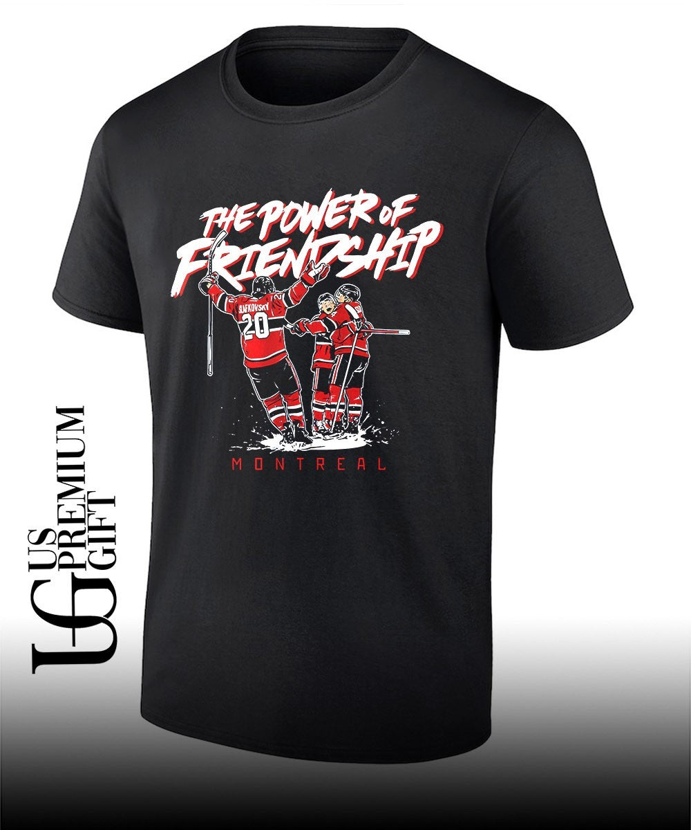 The Power of Friendship Cole Caufield Nick Suzuki and Juraj Slafkovsky Montreal Canadiens hockey shirt