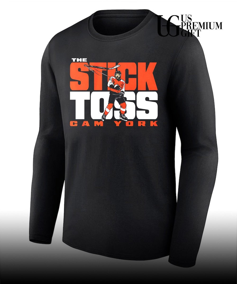 The Stick Toss Cam York Philadelphia Flyers hockey signature shirt