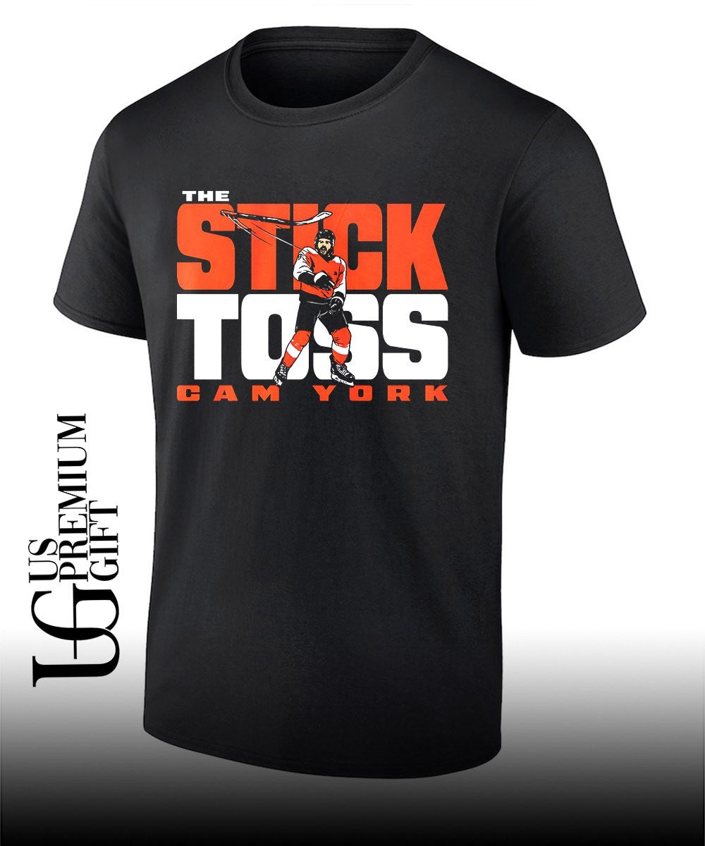 The Stick Toss Cam York Philadelphia Flyers hockey signature shirt