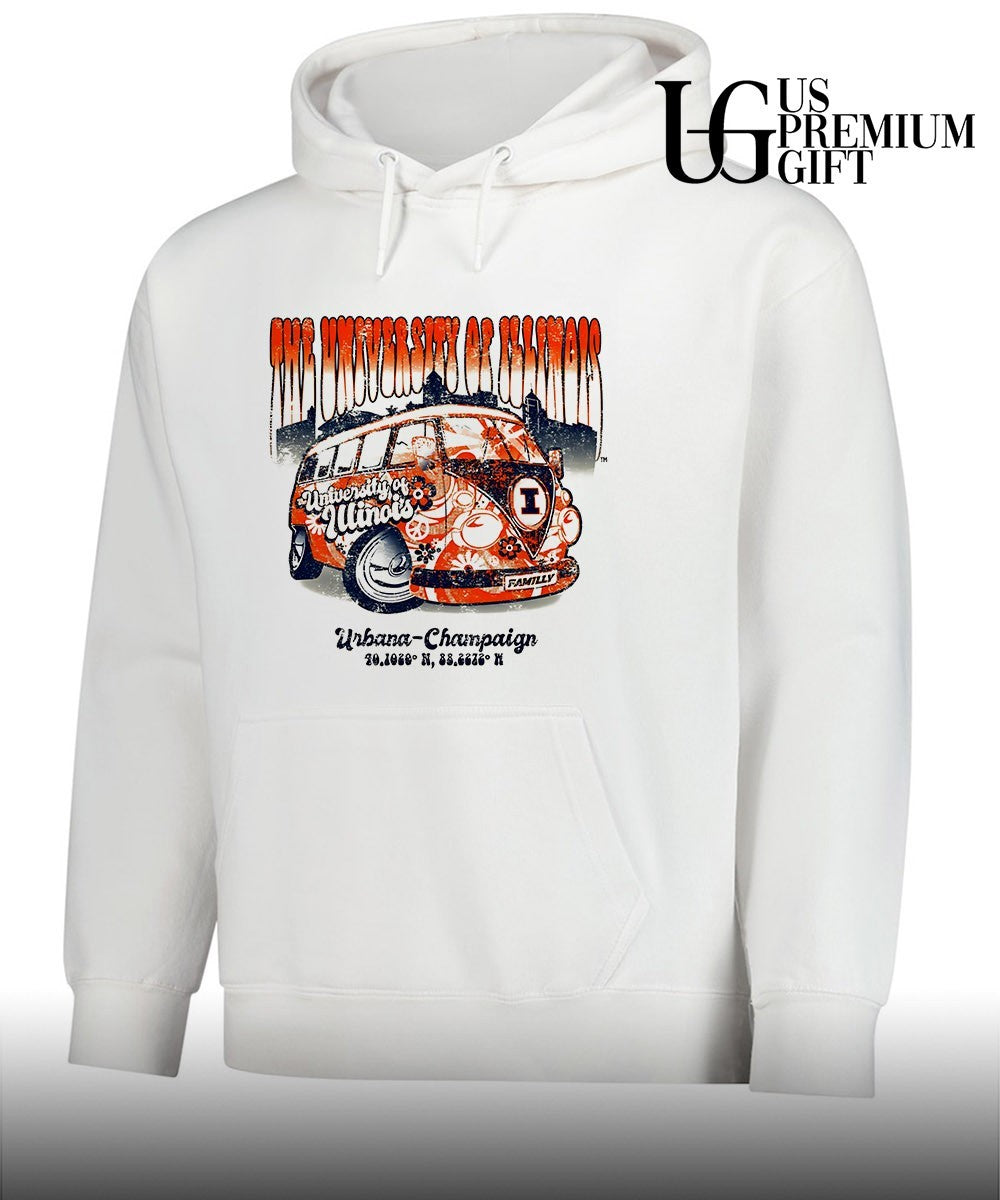 The University of Illinois Fighting Illini Tan Flower Bus shirt
