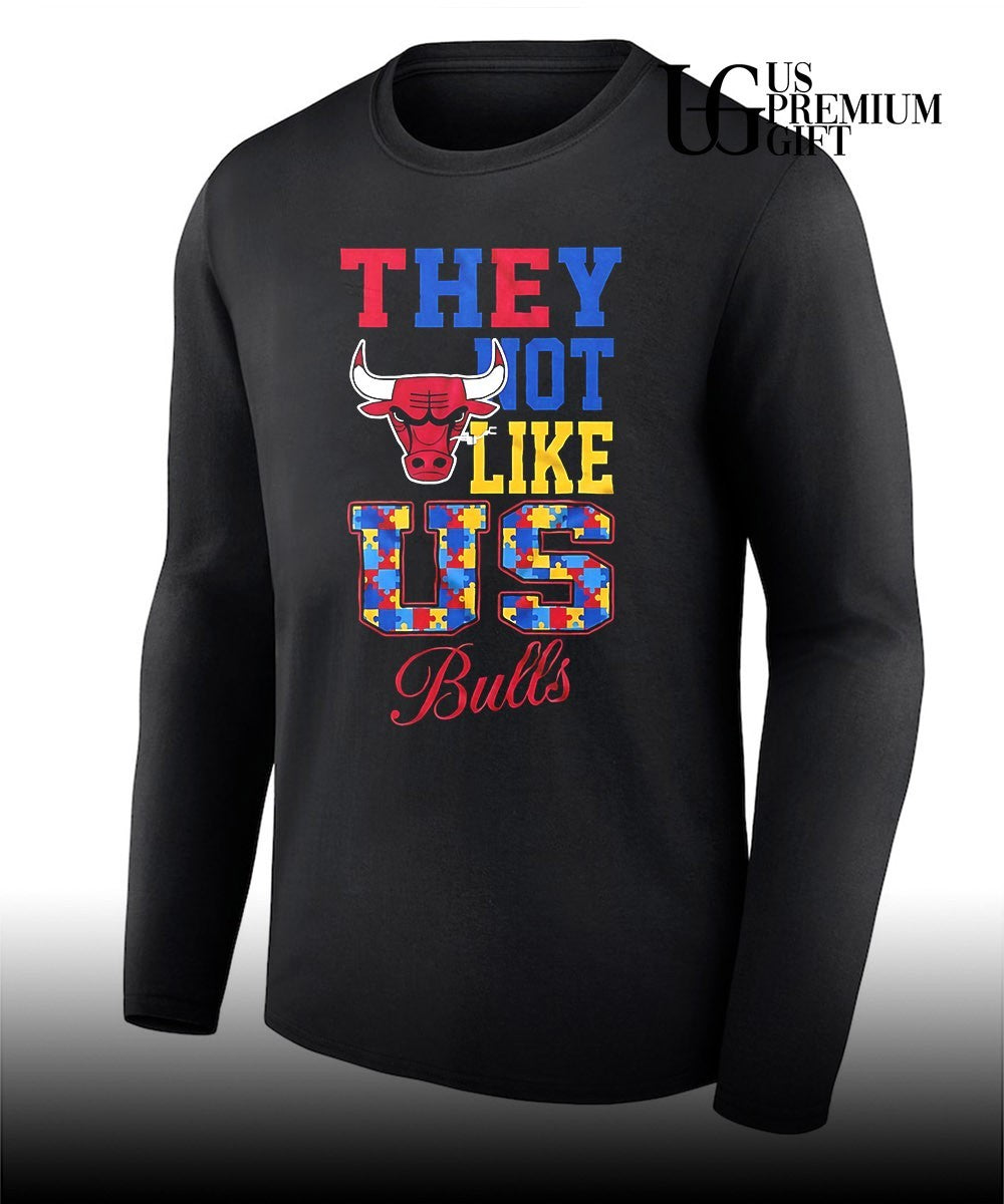 They Not Like Us Autism Awareness Chicago Bulls logo shirt