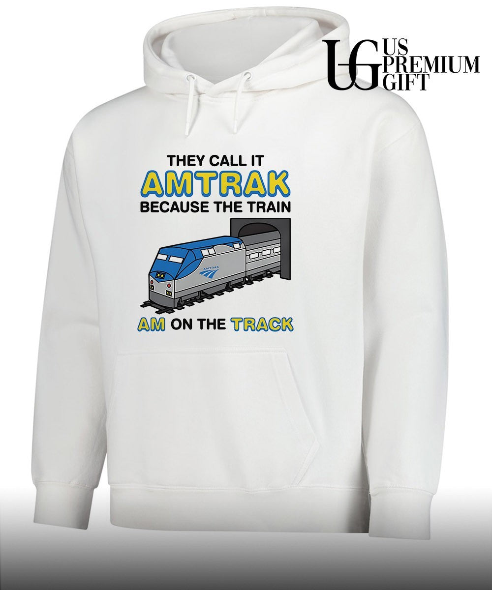 They call it name because the train am on the track shirt