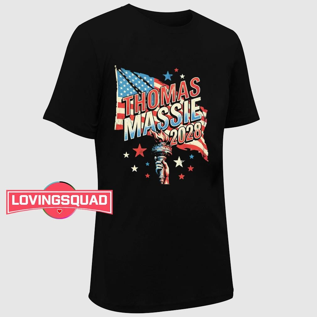Thomas Massie 2028 USA flag shirt
