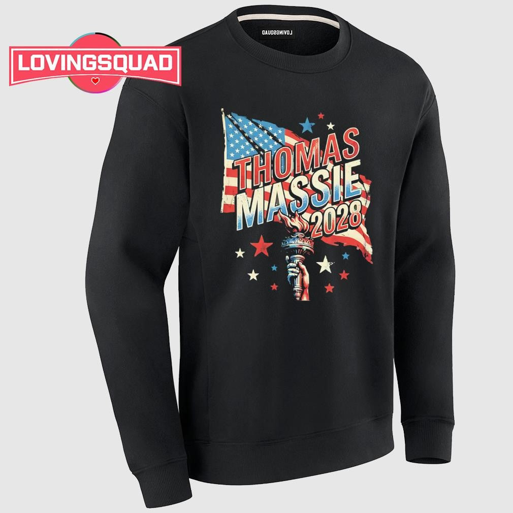 Thomas Massie 2028 USA flag shirt