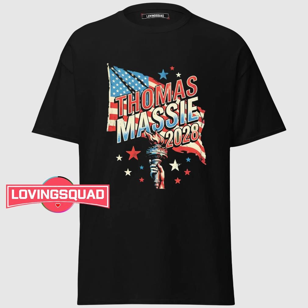 Thomas Massie 2028 USA flag shirt