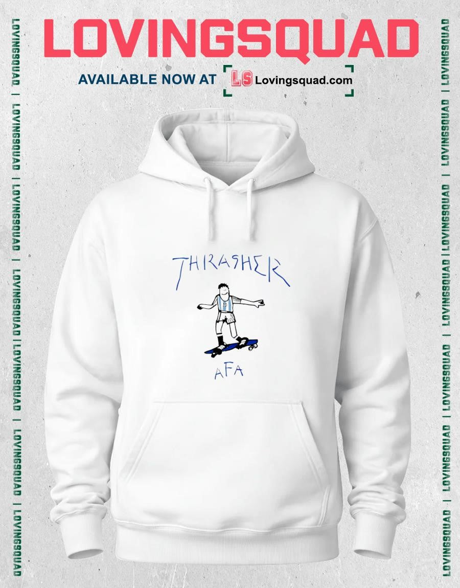 Thrasher afa Argentina doodle paint shirt