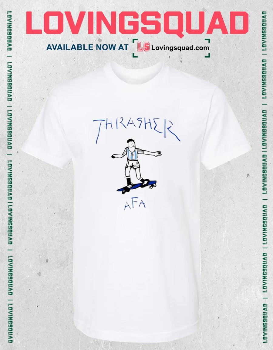 Thrasher afa Argentina doodle paint shirt