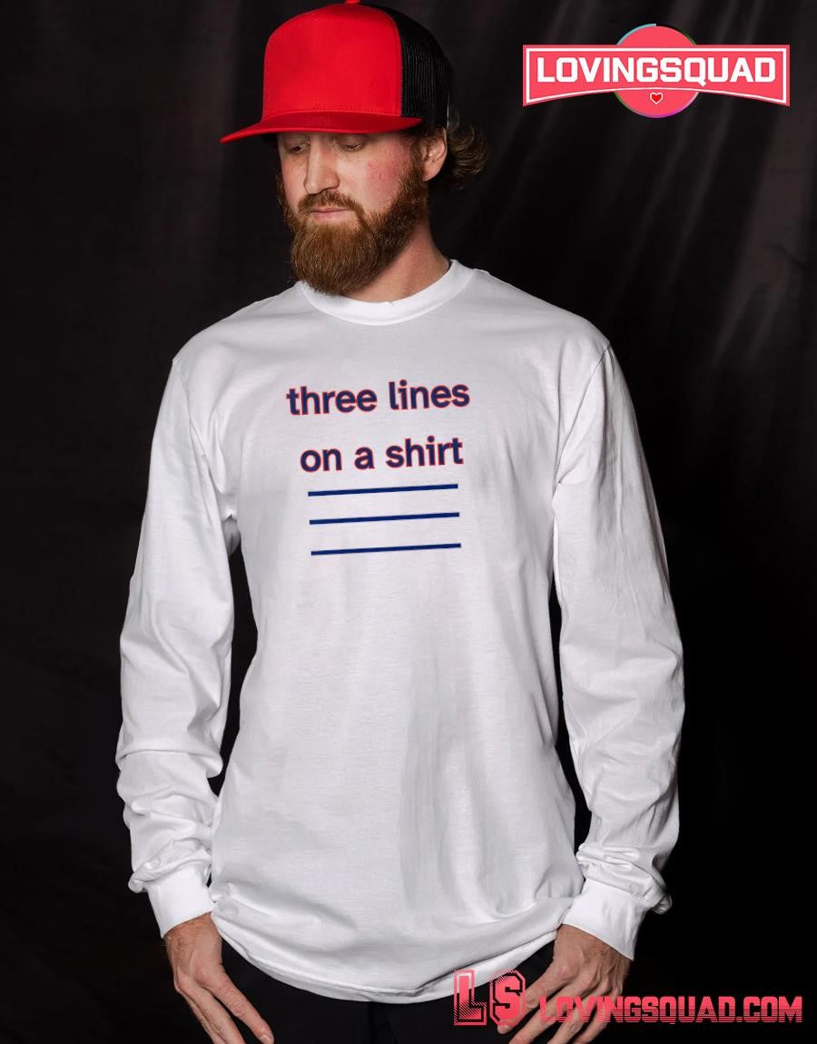 Three Lines On A Shirt England Football T Shirt