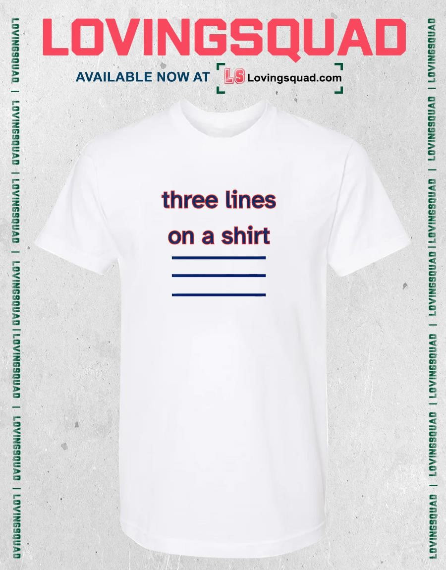 Three Lines On A Shirt England Football T Shirt