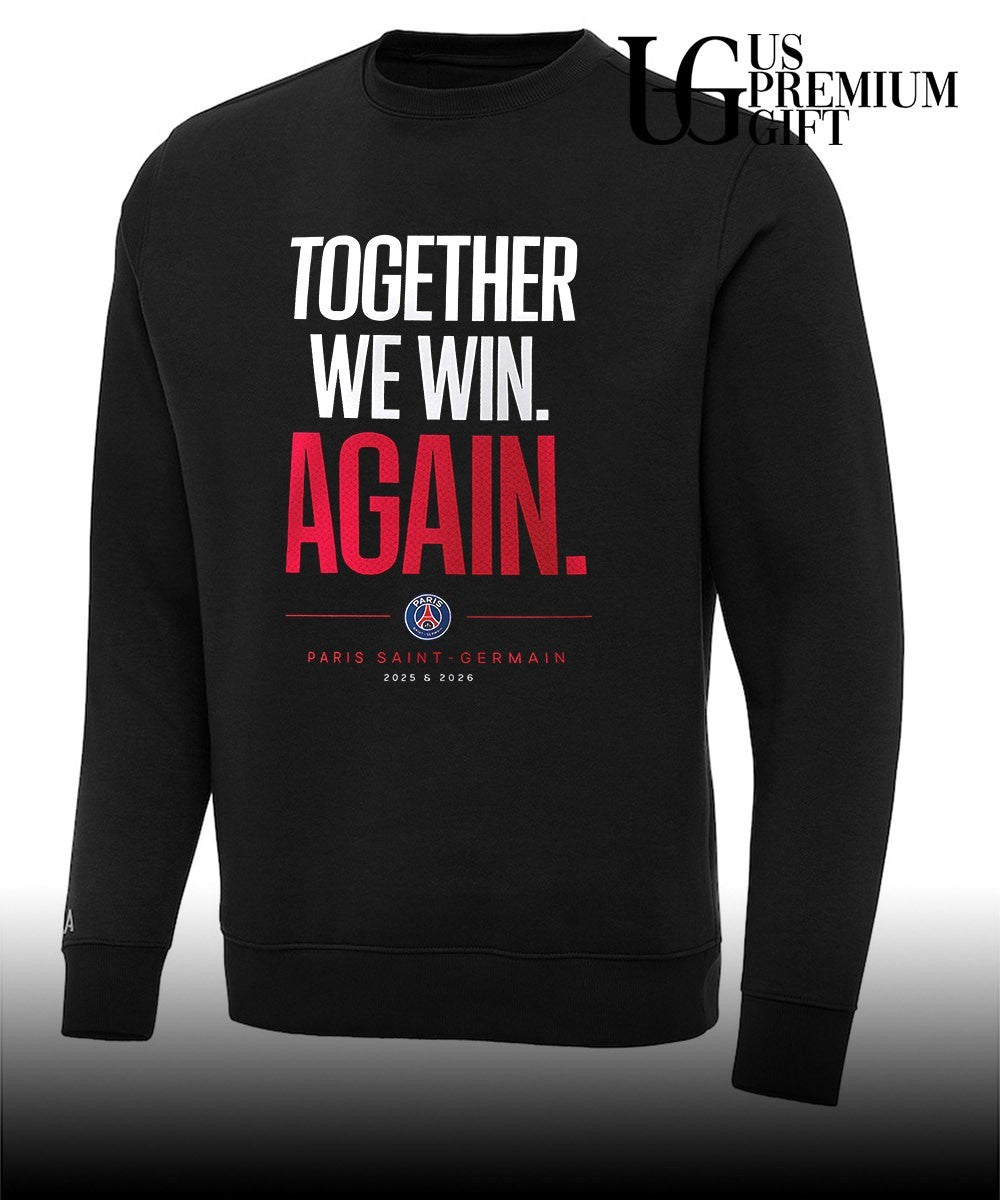 Together We Win Again Paris Saint-Germain UEFA Back 2 Back Champions League 2026 shirt