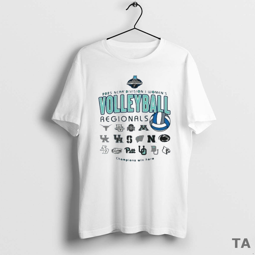 Top 2025 Ncaa Di Womens Volleyball Regional Teams T Shirt Sweater Hoodie, Sweatshirt | PopFlextees.com
