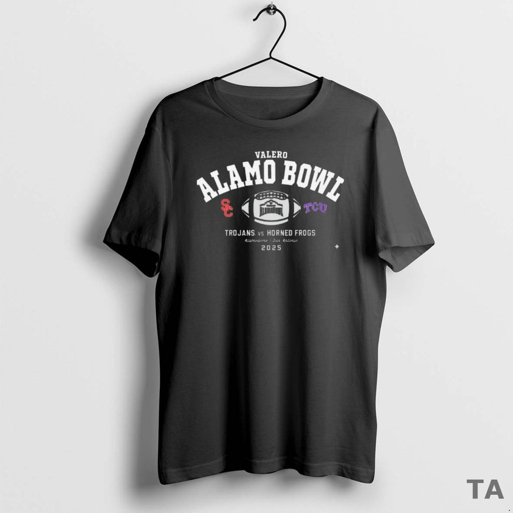 Top 2025 Valero Alamo Bowl 2 Team Sst Trojans Vs Horned Frogs Alamodome San Antonio T-Shirts, Hoodie, Sweatshirt