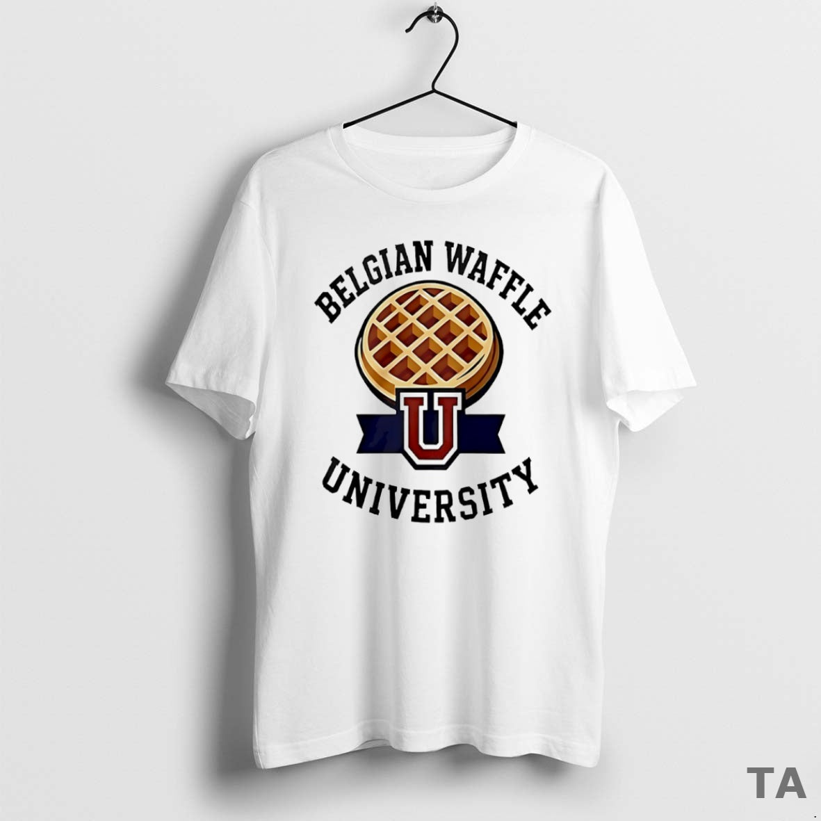 Top Belgian Waffle University Logo Circle T Shirt Sweater Hoodie, Sweatshirt | PopFlextees.com