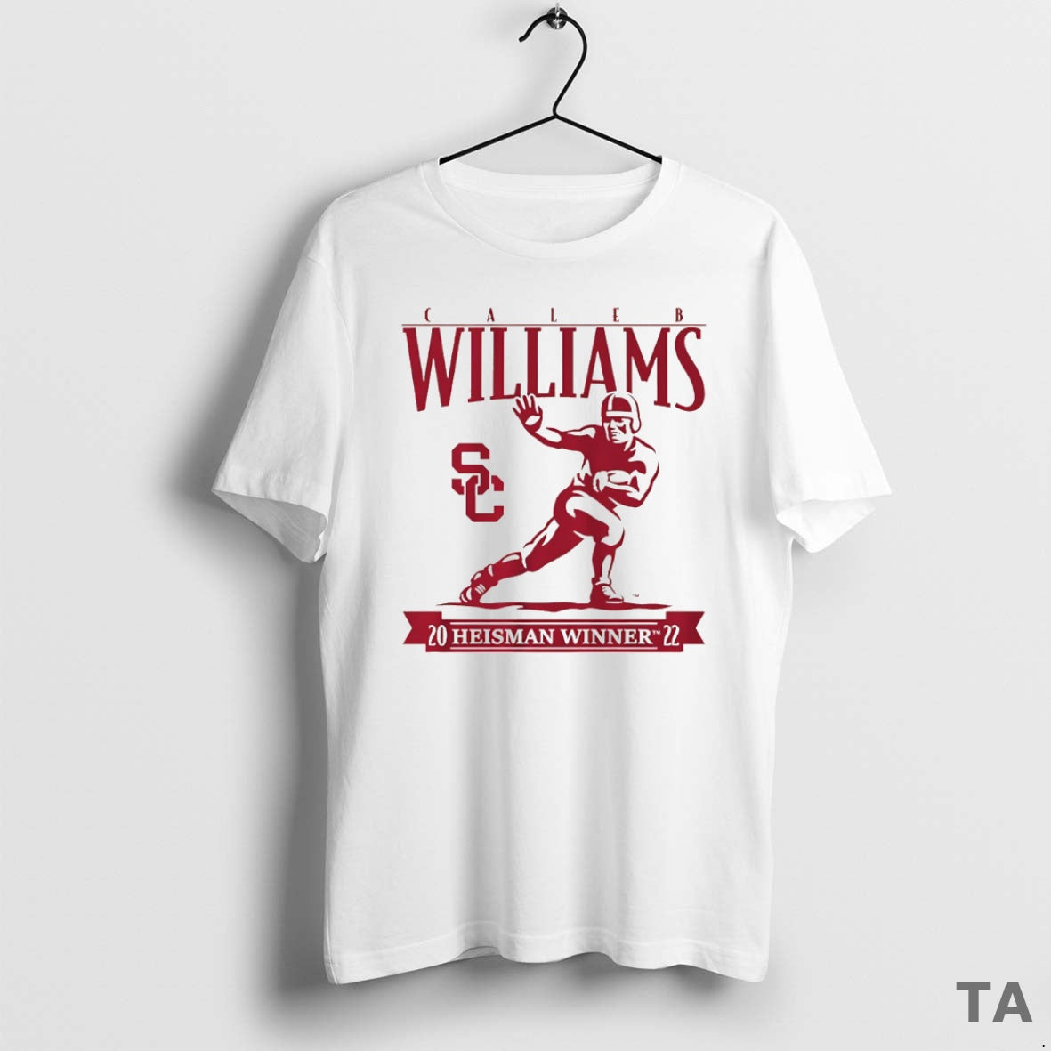 Top Caleb Williams Usc Trojans Football 2022 Heisman Winner Trophy Circle T Shirt Sweater Hoodie, Sweatshirt