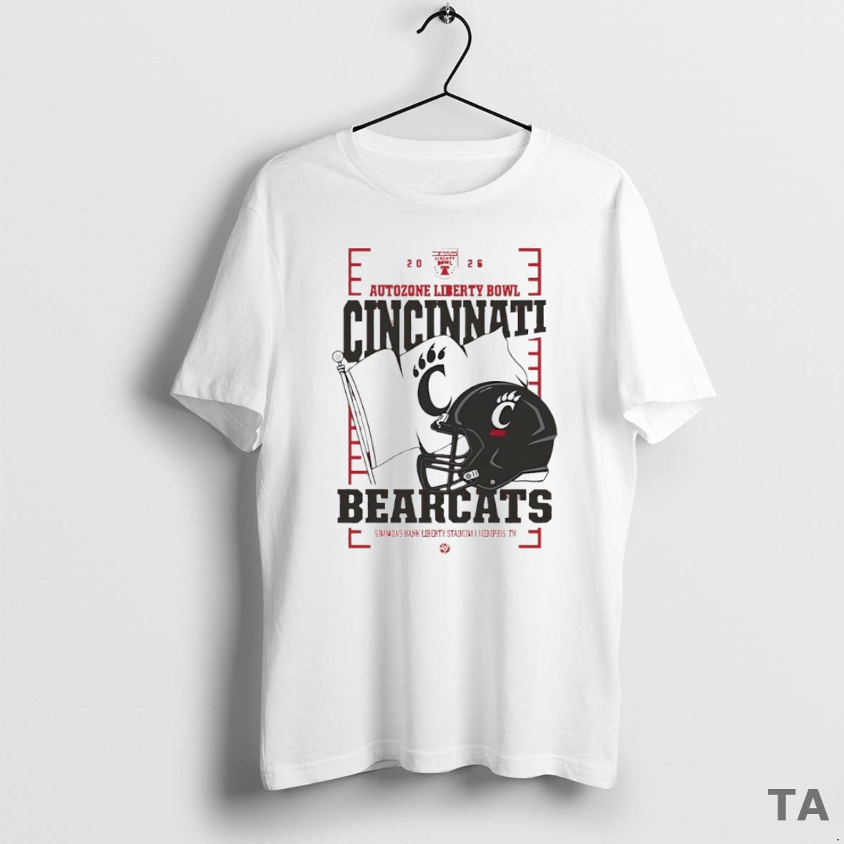 Top Cincinnati Bearcats 2026 Autozone Liberty Bowl Helmet Circle T Shirt Sweater Hoodie, Sweatshirt | PopFlextees.com