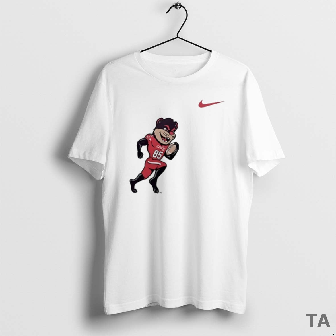 Top Cincinnati Bearcats Mascot Playing Football Circle T Shirt Sweater Hoodie, Sweatshirt | PopFlextees.com