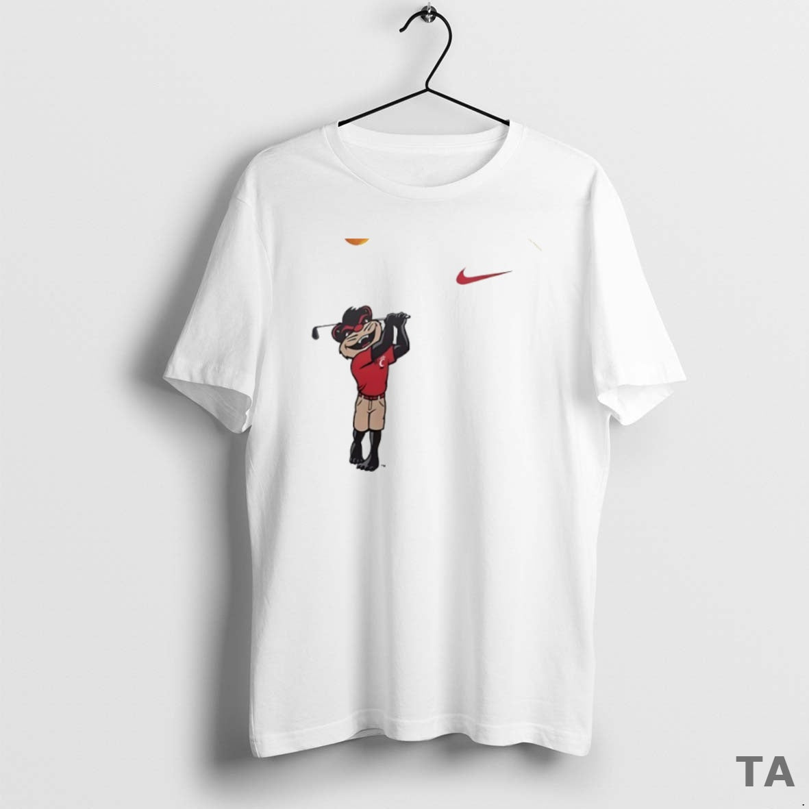 Top Cincinnati Bearcats Mascot Playing Golf Circle T Shirt Sweater Hoodie, Sweatshirt | PopFlextees.com