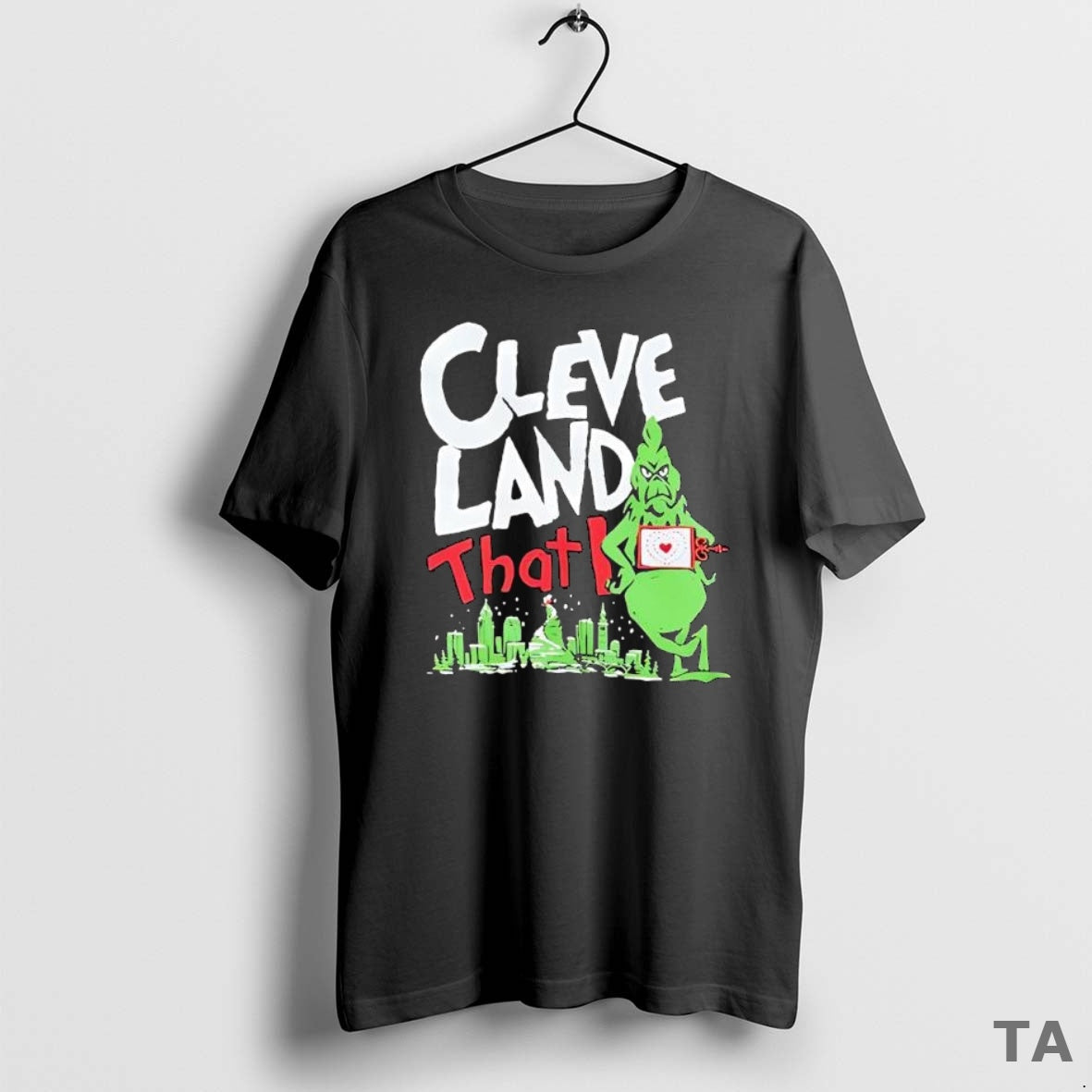 Top Cleveland That I Grinch T Shirt Sweater Hoodie, Sweatshirt | PopFlextees.com