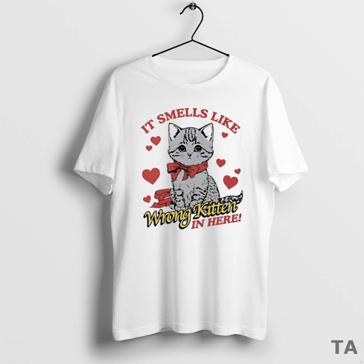 Top Cute Cat It Smells Like Wrong Kitten In Here T Shirt Sweater Hoodie, Sweatshirt | PopFlextees.com