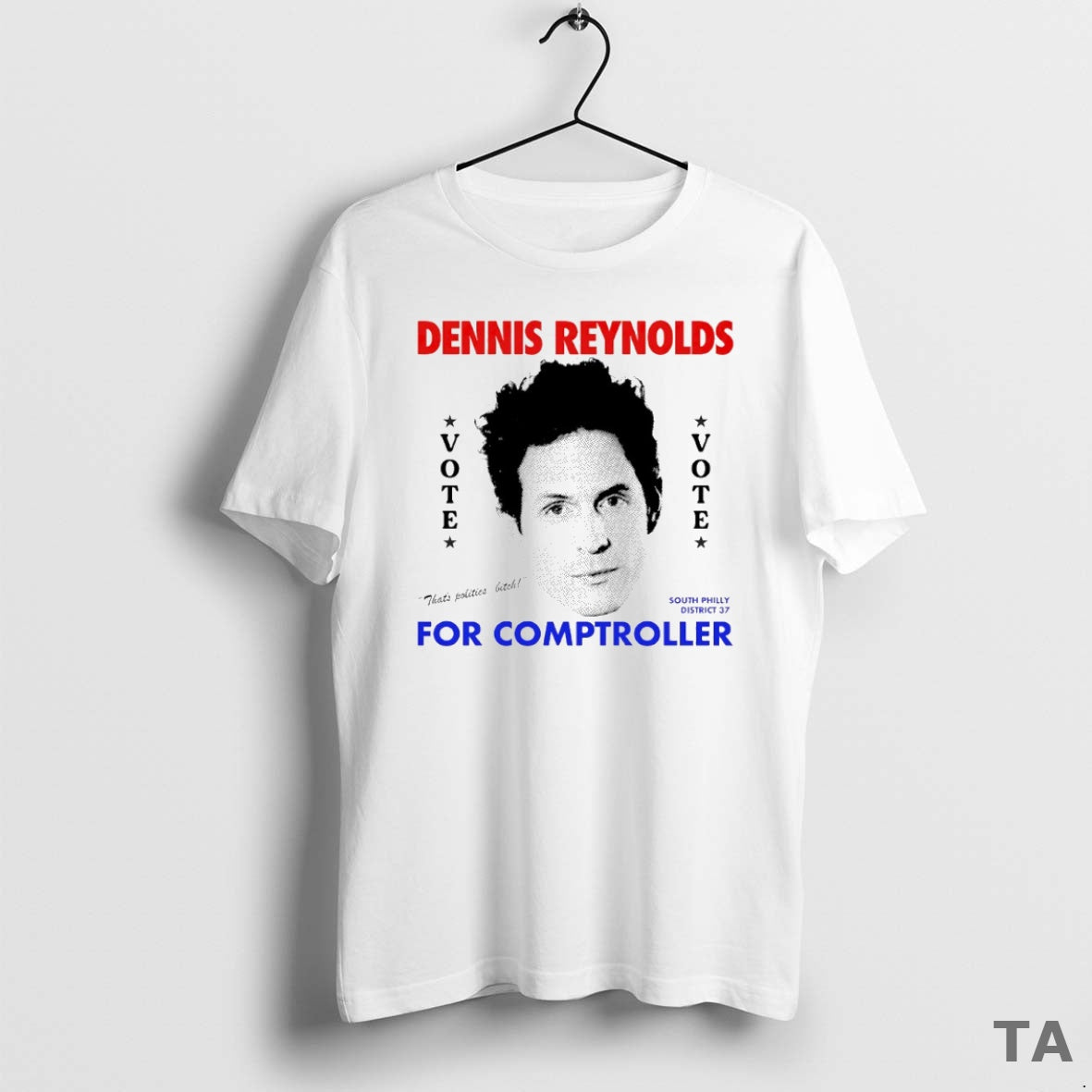 Top Dennis Reynolds For Comptroller Circle T Shirt Sweater Hoodie, Sweatshirt | PopFlextees.com