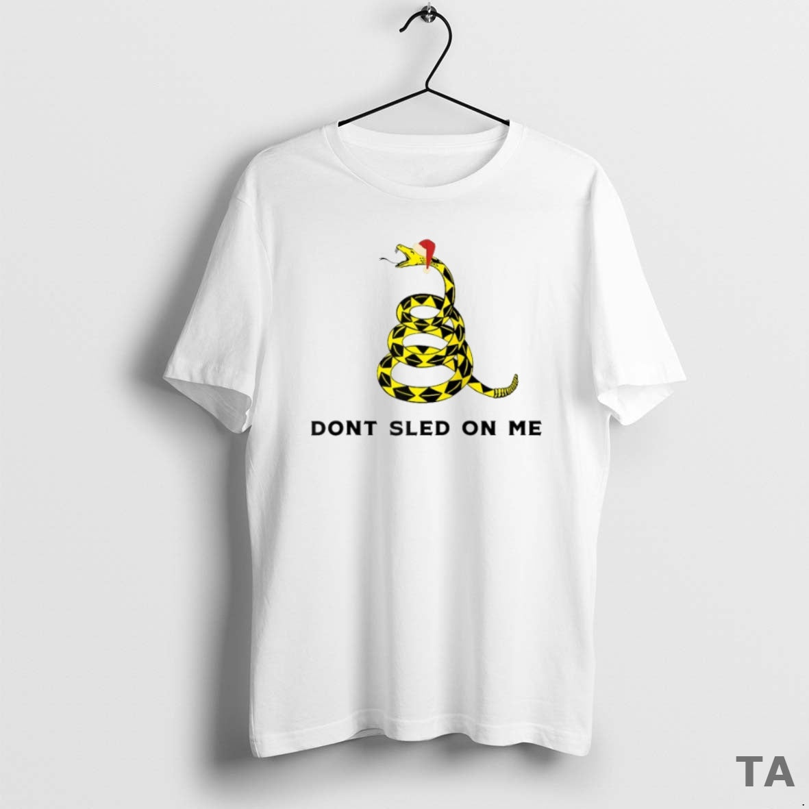 Top Dont Sled On Me Santa Hat Christmas Snake T Shirt Sweater Hoodie, Sweatshirt | PopFlextees.com