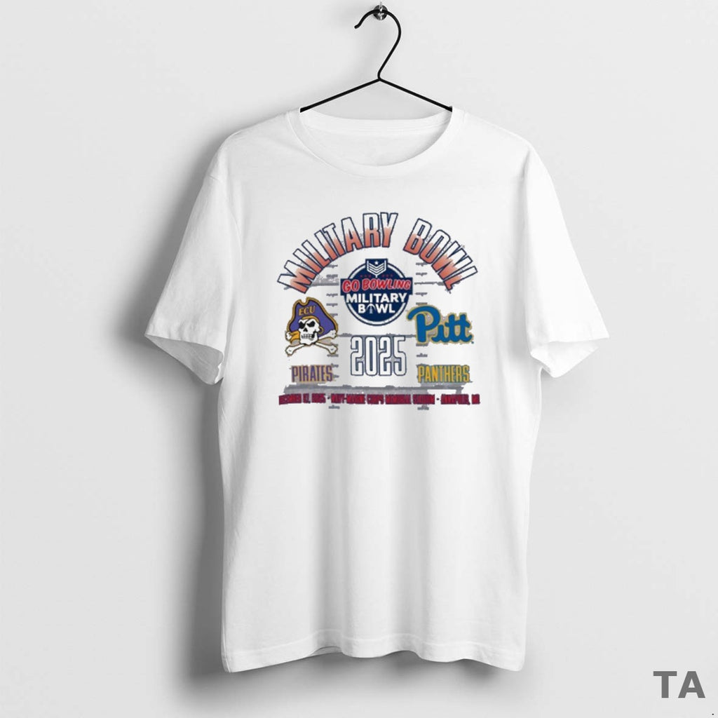 Top Ecu Pirates Vs Pitt Panthers 2025 Military Bowl Matchup T Shirt Sweater Hoodie, Sweatshirt | PopFlextees.com