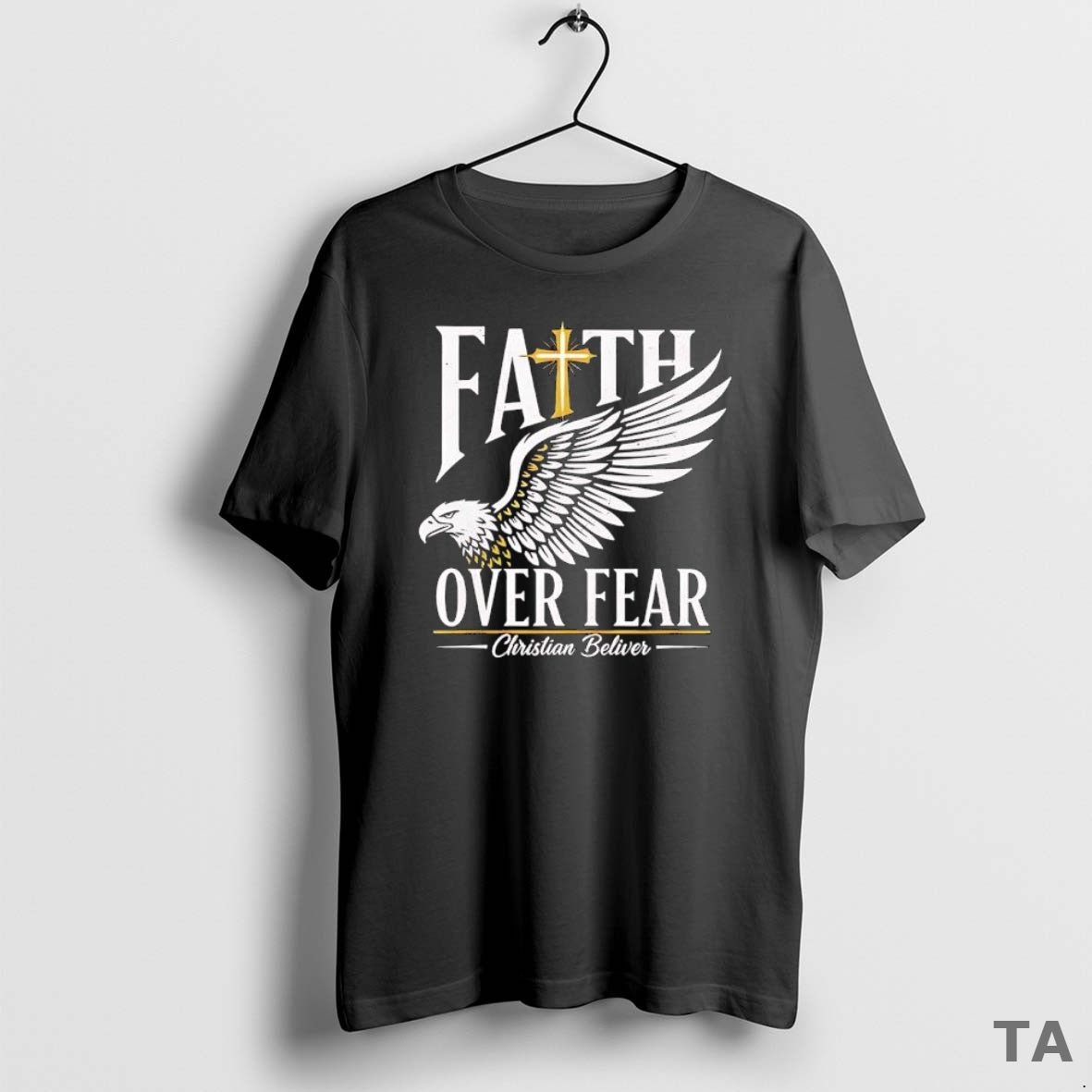 Top Faith Over Fear Christian Believer Inspirational Graphic T Shirt Sweater Hoodie, Sweatshirt | PopFlextees.com