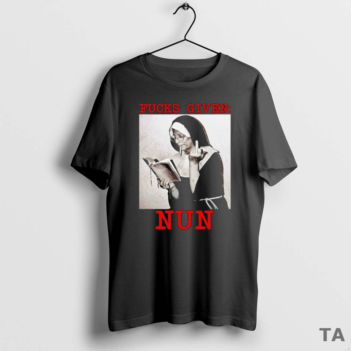 Top Fcks Given Nun T Shirt Sweater Hoodie, Sweatshirt | PopFlextees.com
