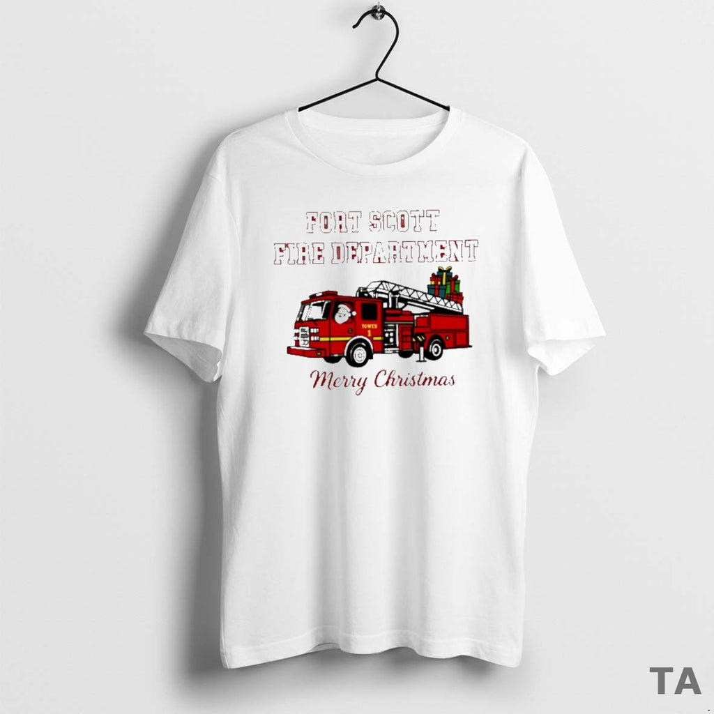 Top Fort Scott Fire Department Merry Christmas T Shirt Sweater Hoodie, Sweatshirt | PopFlextees.com