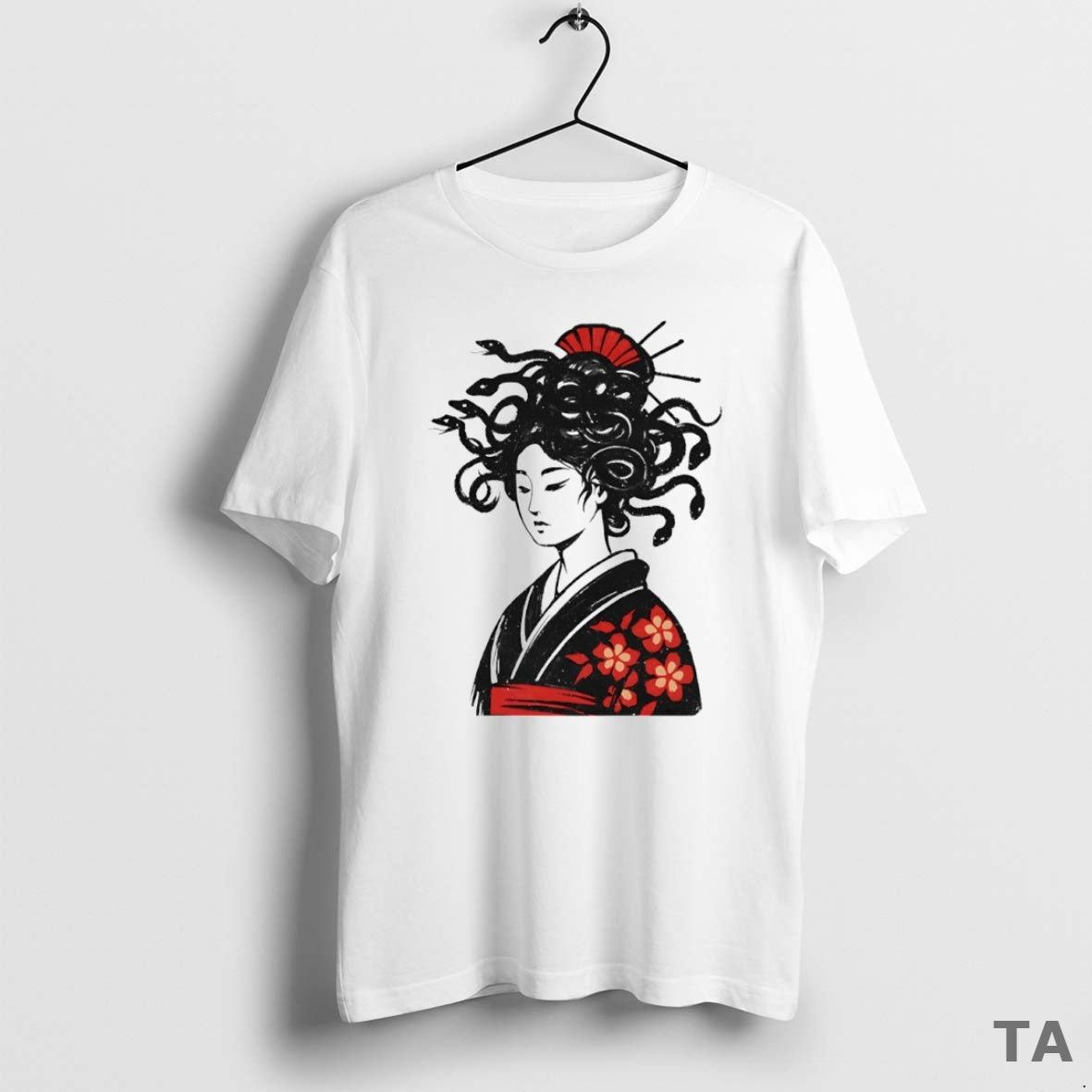 Top Geisha Mith Snake Hair Circle T Shirt Sweater Hoodie, Sweatshirt | PopFlextees.com