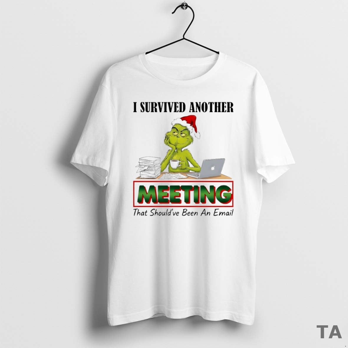 Top Grinch I Survived Another Meeting That Shouldve Been An Email Circle T Shirt Sweater Hoodie, Sweatshirt | PopFlextees.com