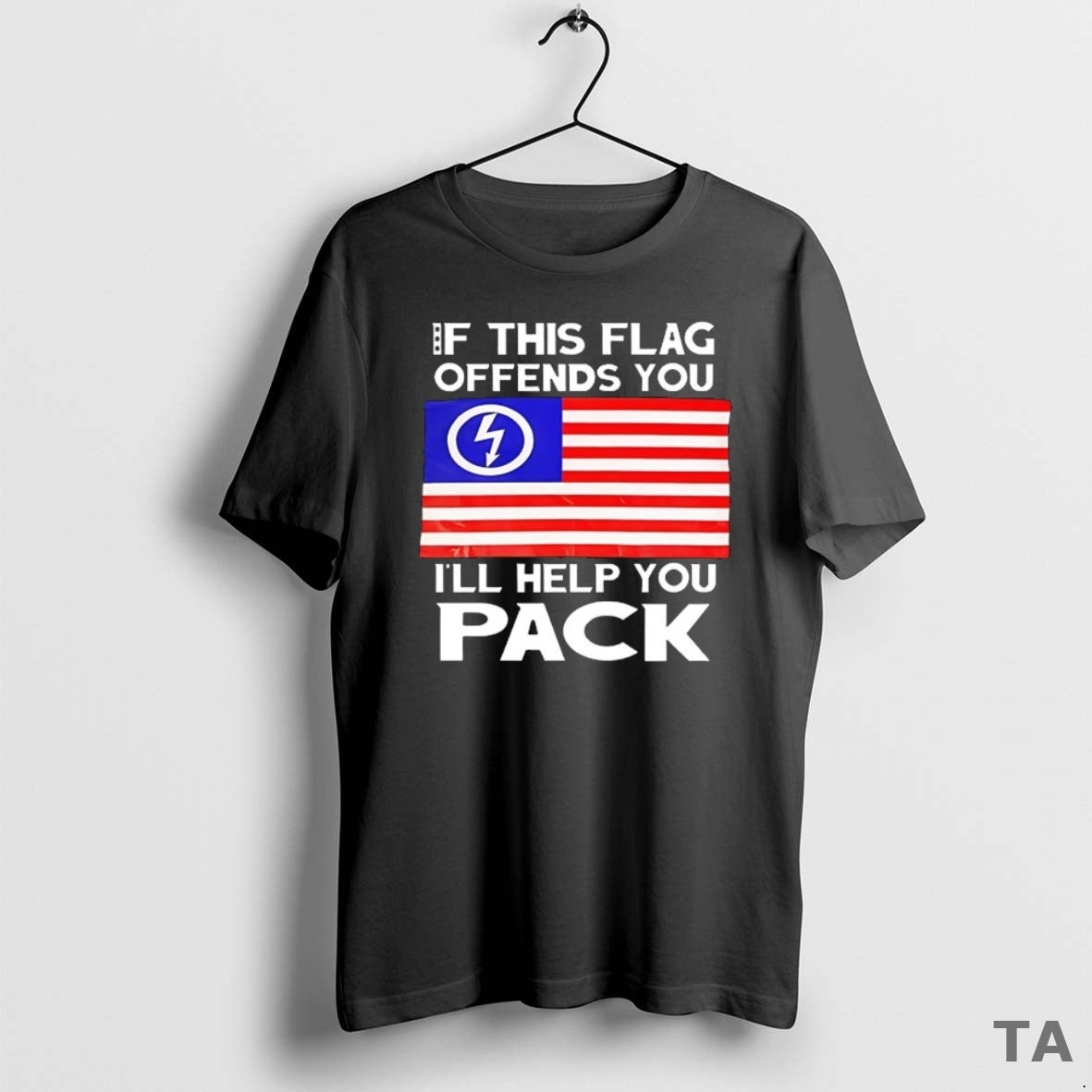 Top If This Flag Offends You Ill Help You Pack T Shirt Sweater Hoodie, Sweatshirt | PopFlextees.com