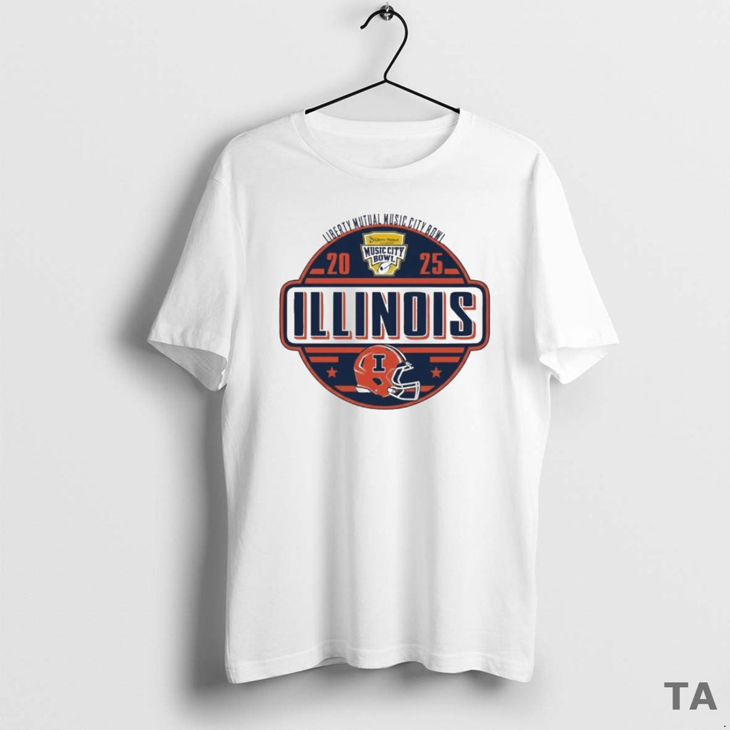 Top Illinois Fighting Illini Football 2025 Music City Bowl Orange T-Shirts, Hoodie, Sweatshirt
