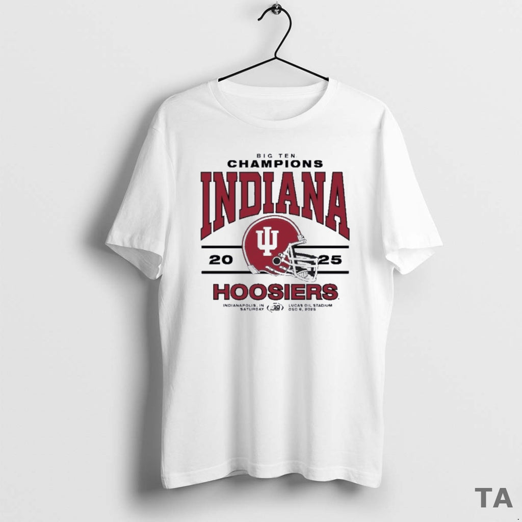 Top Indiana 2025 Big Ten Champs Helmet T-Shirts, Hoodie, Sweatshirt