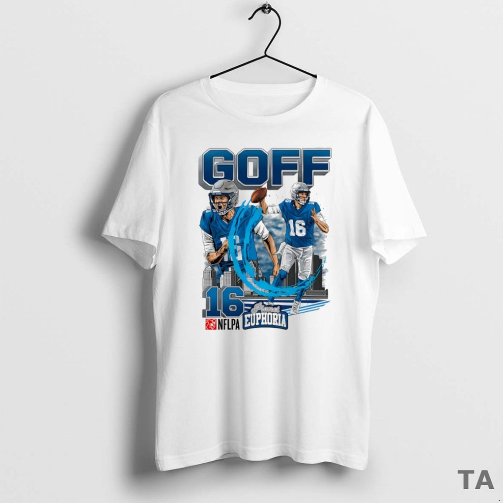 Top Jared Goff 16 Detroit Lions Football Comic Circle T Shirt Sweater Hoodie, Sweatshirt | PopFlextees.com