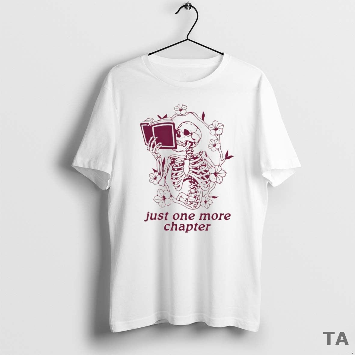Top Just One More Chapter Skeleton Circle T Shirt Sweater Hoodie, Sweatshirt | PopFlextees.com