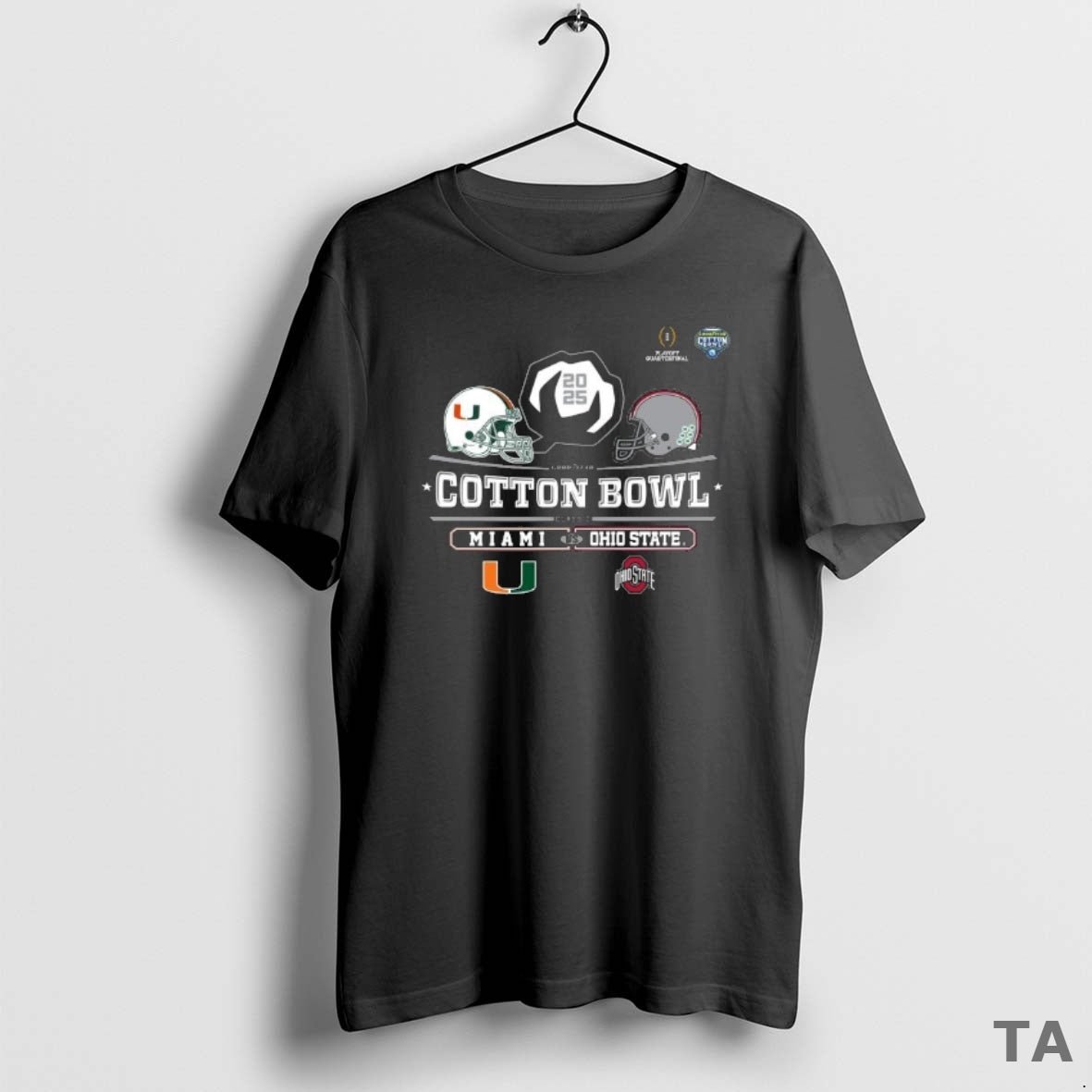 Top Miami Vs Ohio State 2025 Cotton Bowl Helmet Logo December 31 T Shirt Sweater Hoodie, Sweatshirt | PopFlextees.com