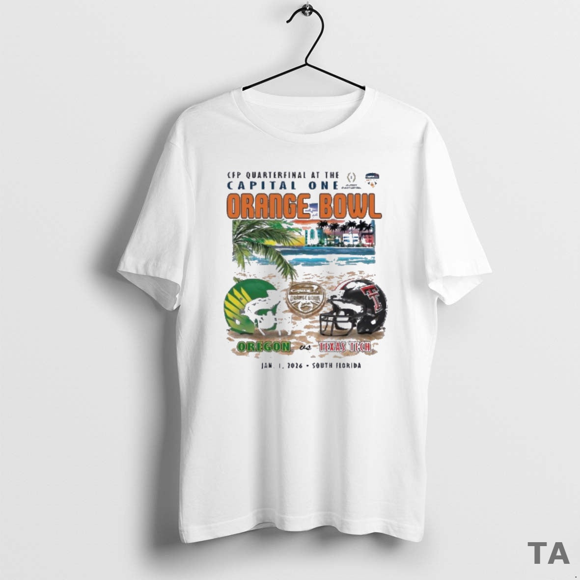 Top Oregon Vs Texas Tech 2026 Orange Bowl Sobe Showdown Beach T Shirt Sweater Hoodie, Sweatshirt | PopFlextees.com