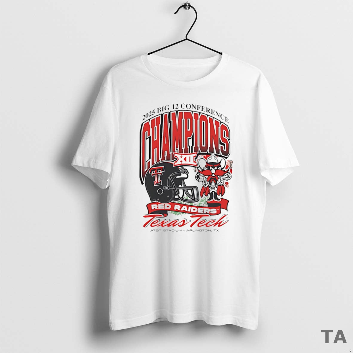 Top Red Raiders 2025 Big 12 Football Champions Mascot T-Shirts, Hoodie, Sweatshirt