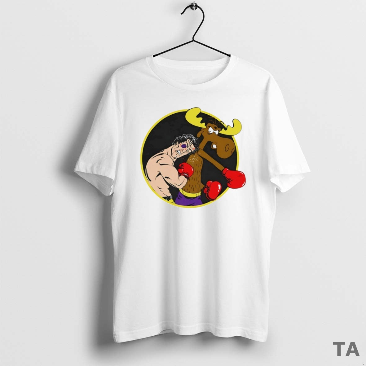 Top Rocky Vs Bullwinkle Circle T Shirt Sweater Hoodie, Sweatshirt | PopFlextees.com