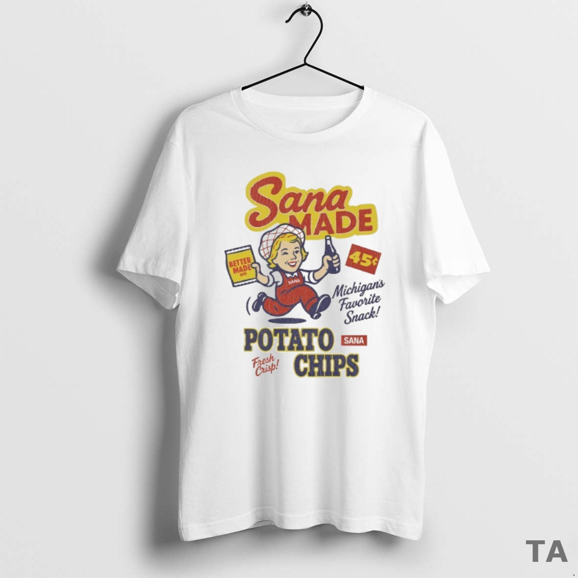 Top Sana Made Potato Chips Better Made Michigans Favorite Snack T Shirt Sweater Hoodie, Sweatshirt | PopFlextees.com