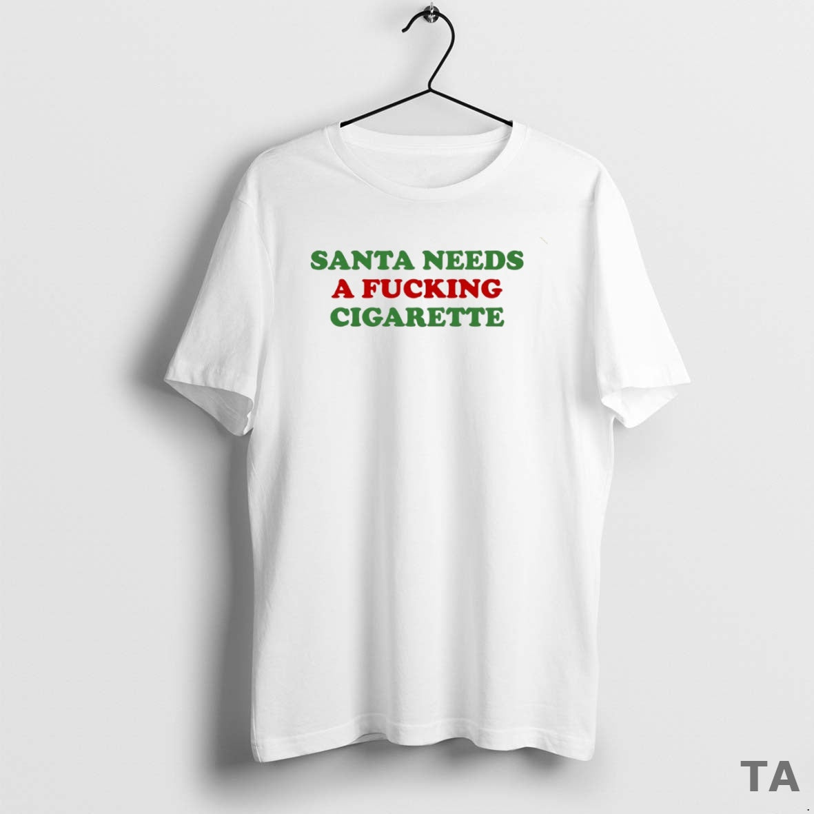 Top Santa Needs A Fcking Cigarette Circle T Shirt Sweater Hoodie, Sweatshirt | PopFlextees.com